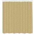 thumbnail image 3 of Earth Tones Shower Curtain, Grunge Geometric Spiral Rings Circular Round Retro Abstract Motif, Fabric Bathroom Set with Hooks, 69W X 70L Inches, Pale Orange Reseda Green, by Ambesonne, 3 of 3