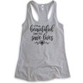 thumbnail image 1 of It's A Beautiful Day To Save Lives Tank Top, Ladies Racerback Tank Top Nurse Tank Medical Drama Doctor Tank, Heather Gray, XX-Large, 1 of 3