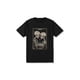 thumbnail image 1 of Women's Tarot Lovers Graphic Print T-Shirt - Black Short Sleeve Crew Neck Casual with Skull Rose & Celestial Design, Machine Washable all-Season Comfort Fit, Mystical apparel, Skeleton Motif Shirt, 1 of 6