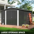 thumbnail image 2 of NETAJE 8'x10' Outdoor Metal Storage Shed with Updated Frame Structure and Lockable Doors for Backyard Garden Patio Lawn, 2 of 9