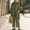 Army Green, variant on 3 Piece Sets for Women Linen Short Sleeve Matching Set Long Cardigan, Tank Tops and Wide Leg Pants Elegant Summer Lounge Breathable Outfits