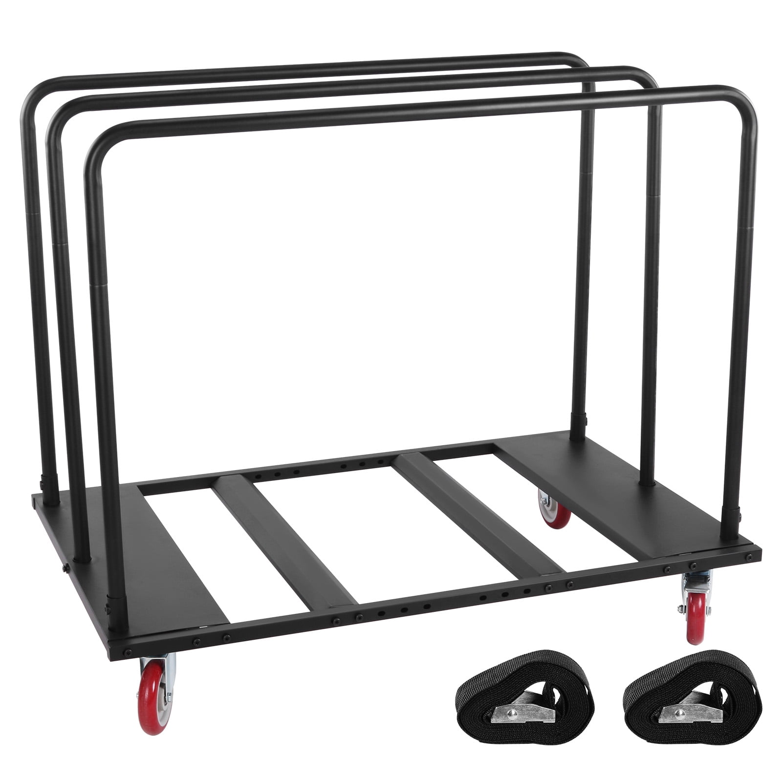 golytefs Folding Table Cart Heavy Duty Table Dolly with Pu Swivel Wheels 1800 Lbs Drywall Dolly Cart for Party Events Hotel Factory Warehouse
