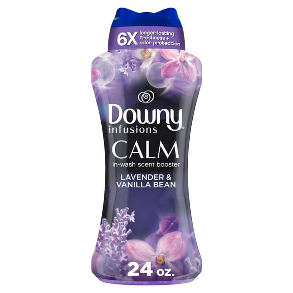 Downy Infusions In-Wash Laundry Scent Booster Beads, CALM, Soothing Lavender and Vanilla Bean, 24 oz