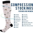 thumbnail image 4 of GZHJMY 1 Pair Cute Dog Compression Socks 20-30mmHg Knee High Women Socks Tube Athletic Stockings for Men Sport Soccer Running Cycling Medical Nurse Winter Travel, 4 of 7