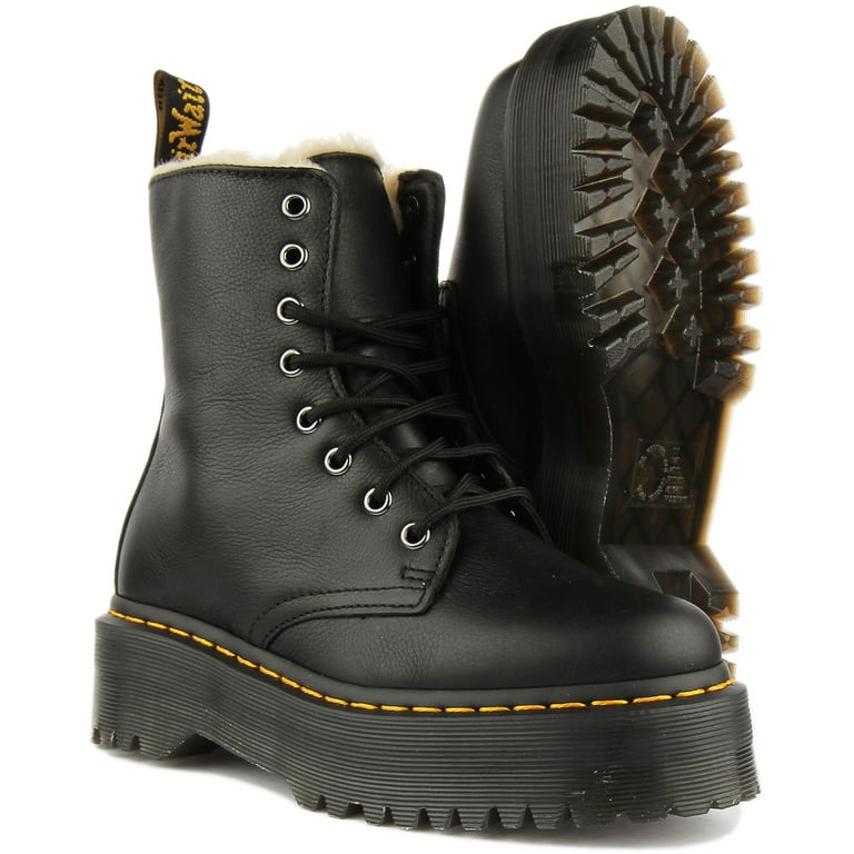 Dr Martens★JADON FL DM★厚底★DISTRESSED LLIC Dr Martens Jadon FL Women's Leather Platform Boot With Zip
