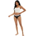 thumbnail image 5 of Unique Bargains Women's Mid-Waisted Color-Block Panties Full Coverage Briefs XS Black, 5 of 6