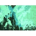 thumbnail image 1 of Ahgly Company Machine Washable Indoor Rectangle Abstract Turquoise Blue Modern Area Rugs, 3' x 5', 1 of 4