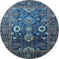 thumbnail image 1 of Ahgly Company Indoor Round Oriental Light Blue Industrial Area Rugs, 7' Round, 1 of 4