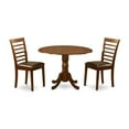 thumbnail image 2 of East West Furniture Dublin Wood Dining Set with Leather Seat in Mahogany, 2 of 2