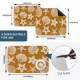 thumbnail image 5 of Orange Coastal Dish Drying Mats for Kitchen Counter, Starfish Shell Ocean Nautical Absorbent Coffee Bar Mat with Non-slip Rubber Backed Quick Drying Dish Rack Pad 16"x18", 5 of 9