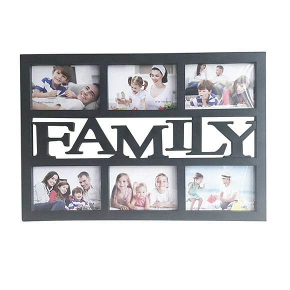 Collage Family Picture Frame Plastic Photo Frame Displays Six 4x6 Inch Pictures