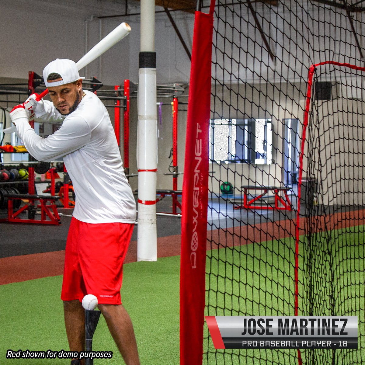 PowerNet 7x7 Baseball Softball Net and Tee Bundle | Durable Construction | Solo Batting Practice for Improved Hitting