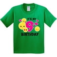 thumbnail image 3 of Inktastic Its My 9th Birthday with Smiling Emoticons Youth T-Shirt, 3 of 5
