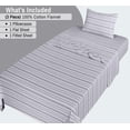 thumbnail image 3 of RUVANTI Flannel Sheets Twin Size - 100% Cotton Double Brushed Twin Sheets Set, Deep Pockets 16 Inches, All Seasons Breathable & Extra Soft Bed Sheets, Warm & Cozy, 3 Piece, Grey Lining, 3 of 8