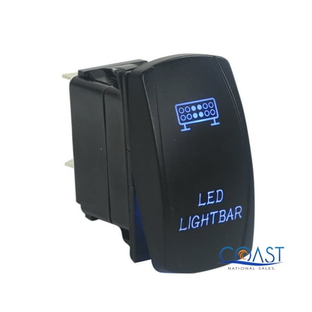- RZR Car Trucks Auto Boat Led Light Bar On/Off Blue SPST Rocker Toggle Switch