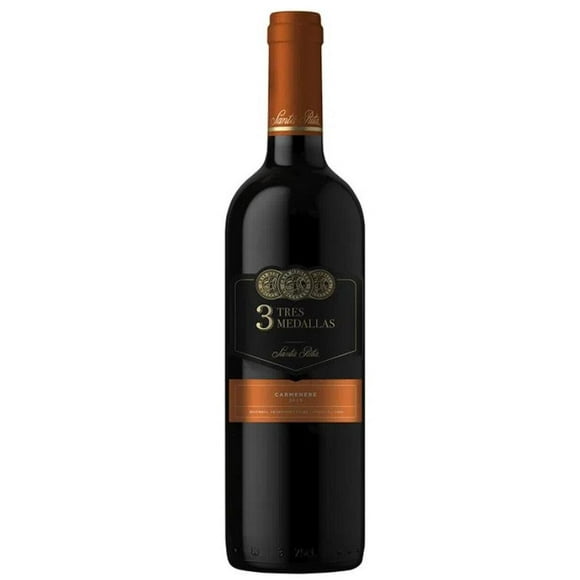 Pack de 4 Vino Tinto 3 Medallas Carmenere 750 ml