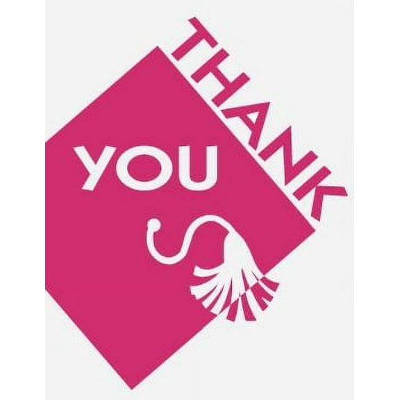 New Grad Hot Pink Graduation Thank You Cards