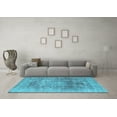 thumbnail image 3 of Ahgly Company Indoor Square Persian Light Blue Traditional Area Rugs, 5' Square, 3 of 4