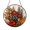 Acrylic 3.5 Inch, variant on Round Stained Glass Mushroom Suncatcher Window Hanging with Autumn Leaves Succulent Forest Inspired Decorative Home Decor