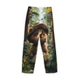thumbnail image 3 of Vsdgher Jungle Hat Bear Print Mens Pajama Pants Sleep & Lounge Pants, PJ Bottoms With elastic waistb and Pockets, 3 of 5