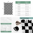 thumbnail image 6 of Black White Plaid Balloon Curtains 63 Inch Length for Living Room/Bedroom, Farmhouse Modern Minimalist Geometric Rod Pocket Privacy Door Curtains Decorative Tie Up Shade for Window 52"x63", 6 of 8
