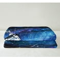 thumbnail image 3 of Outer Space Blanket Blue Galaxy Throw Blanket, 3D Galaxy Print Fleece Blanket Teens Universe Themed Fuzzy Blanket Solar System Space Planet Print Sherpa Blanket 90"x90", 3 of 6
