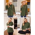 thumbnail image 2 of Ekouaer Women’s Maternity Shirts Long Sleeve Split Side Pregnancy Tee Top Tunic Blouse Casual Mama Clothes, 2 of 6