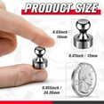 thumbnail image 3 of FINDMAG Fridge Magnets, Magnetic Push Pins, Neodymium Push Pin Magnets, Black Tacks Magnets for Home, Kitchen, Pictures, Office, Bulletin Board, Whiteblard, Dry Erase Board, Classroom, Pack of 6, 3 of 6