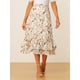 thumbnail image 3 of Falmidi fluicon dobladillo con volantes escalonados y cintuelástiestampapamujer Blanco Amarillo-floral M, 3 of 6