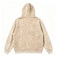 thumbnail image 5 of BFRGSIJ Leopard Print Zip Up Hoodie for Women Fleece Lined Hooded Jacket with Pockets Casual Streetwear Fall Winter Sweatshirt 3XL, 5 of 6