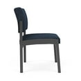 thumbnail image 4 of Lenox Steel Reception Waiting Armless Guest Chair / Charcoal Steel / Blue, 4 of 5