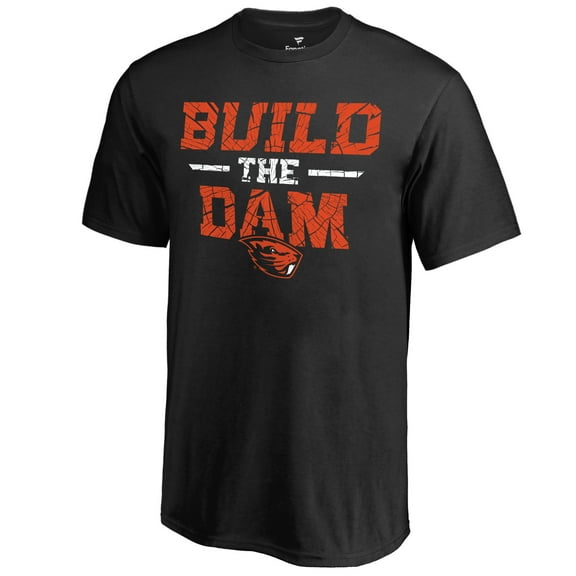 Men's Black Oregon State Beavers Build the Dam T-Shirt