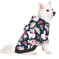 thumbnail image 5 of Cauagu Rabbit And Rose Pattern Winter Pet Hoodie Sweatshirts- Dog Hoodie Sweater with Leash Hole - Cute Dog Hoodie - Pet Clothes Puppy Cat Custume -Small, 5 of 8