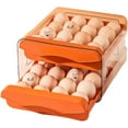 Egg Organizer for Refrigerator, Powiller 2Tier Plastic Fridge Egg