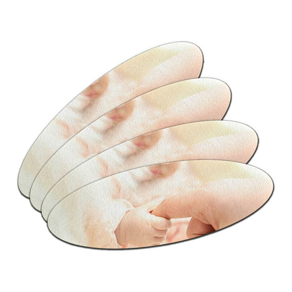 New Born Baby and Parent Hand Double-Sided Oval Nail File Emery Board Set 4 Pack