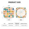 thumbnail image 6 of Lsque Small Animals with Knit Hat Pattern Printed Square Couch Cushion Covers, Floral Sofa Cushion Covers Replacement, Stretch Couch Covers for Couch-16.9in, 6 of 9