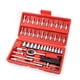 thumbnail image 2 of Worallymy, 46 piezas, llave de vaso, trinquetes, juego de herramientas mecánicas, adaptador de extensión de destornillador automático, Kits de reparación universales para coche Worallymy JD735799784, 2 of 7
