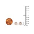thumbnail image 7 of Imperial 1/8Ct TDW Diamond Cluster Halo Stud Earrings in Rose Gold Plated Sterling Silver (H-I, I2), 7 of 7
