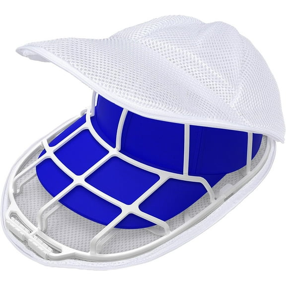 1-Pack Hat Washer Cage with Mesh Bag, Baseball Cap Washers, Baseball Hat Cleaner/Cleaning Protector,Ball Cap Washing Frame Cage Hat Washing Holder for Washing Machine