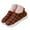 1Brown, variant on Fuzzy Ankle Boots for Women Checkered Pattern Low Top Winter Slip on Walking Shoes Soft Sole Booties