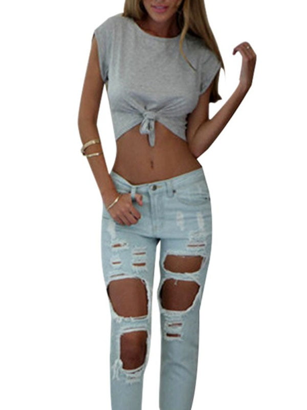 cropped gym tee