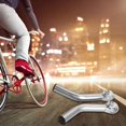 thumbnail image 5 of Aluminium Bicycle Horn Grips with Rod End Plugs for 22.2mm/0.9" Handlebars - silver, 5 of 5