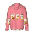 thumbnail image 2 of Goofa Cute Cat Printed Women's UPF 50+ Sun Protection Hoodie Jacket Lightweight Long Sleeve Sun Shirt for Women with Pocket Hiking Outdoor-Large, 2 of 9