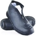 thumbnail image 1 of Couvre-chaussures en Silicone Imperméables, Surchaussures Réutilisables avec Fermeture Éclair, Bottes de Pluie Résistantes Antidérapantes Lavables Protection pour Femmes, Hommes (L (Femmes 7.5-11, Hommes 6.5-10.5), Noir), 1 of 5