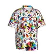 thumbnail image 2 of Balery Mexican Bright Style Print Men's Hawaiian Shirts Short Sleeve Beach Shirt Relaxed Fit Vacation Button Down Shirts-XX-Large, 2 of 9