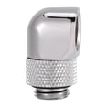 thumbnail image 4 of SHENMO 90 Degrees PC Water Cooling Two touch Fitting G1/4 Thread Elbow Barb Connector for Tube Silver, 4 of 8