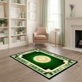 thumbnail image 2 of ODIKA 4'x6' Ultra-Soft Area Rug, Funky Abstract Icon Frame Currency Note Bold Border Collage Motif None Washable, Bare feet friendly, Silk-Touch for Bedroom Home office, 2 of 7