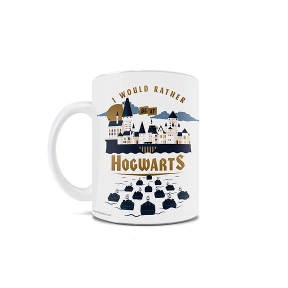 Harry Potter (I Would Rather Be at Hogwarts) 11 oz White Ceramic Mug WMUG1182