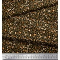 thumbnail image 2 of Soimoi Brown polyester Crepe Fabric Leopard Animal Skin Print Fabric by the Yard 42 Inch Wide, 2 of 3