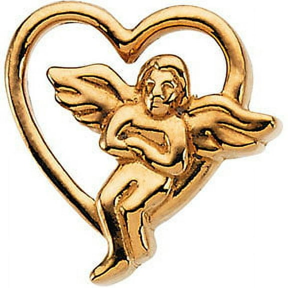 FB Jewels 925 Sterling Silver 09.00X09.00 mm Polished Angel Lapel Pin